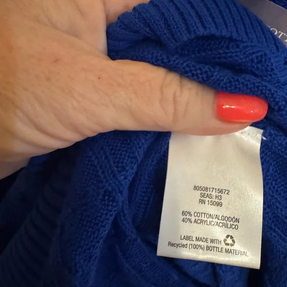 NWT BEAUTIFUL Royal Blue Turtleneck Sweater XLARGE #T - Picture 7 of 11